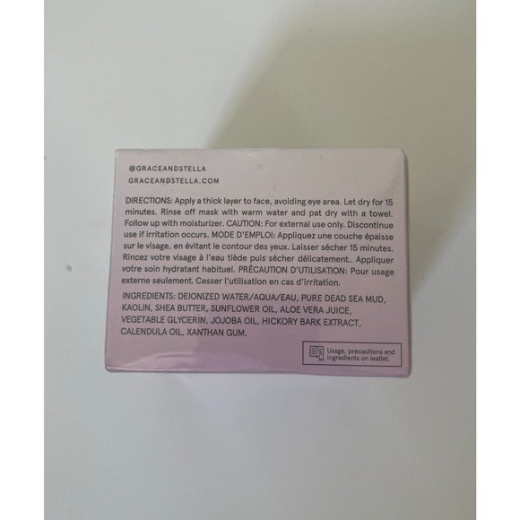 Grace & Stella Dead Sea Mud Face Mask 4 oz / 120 ml Full Size New in Sealed Box - Picture 3 of 3